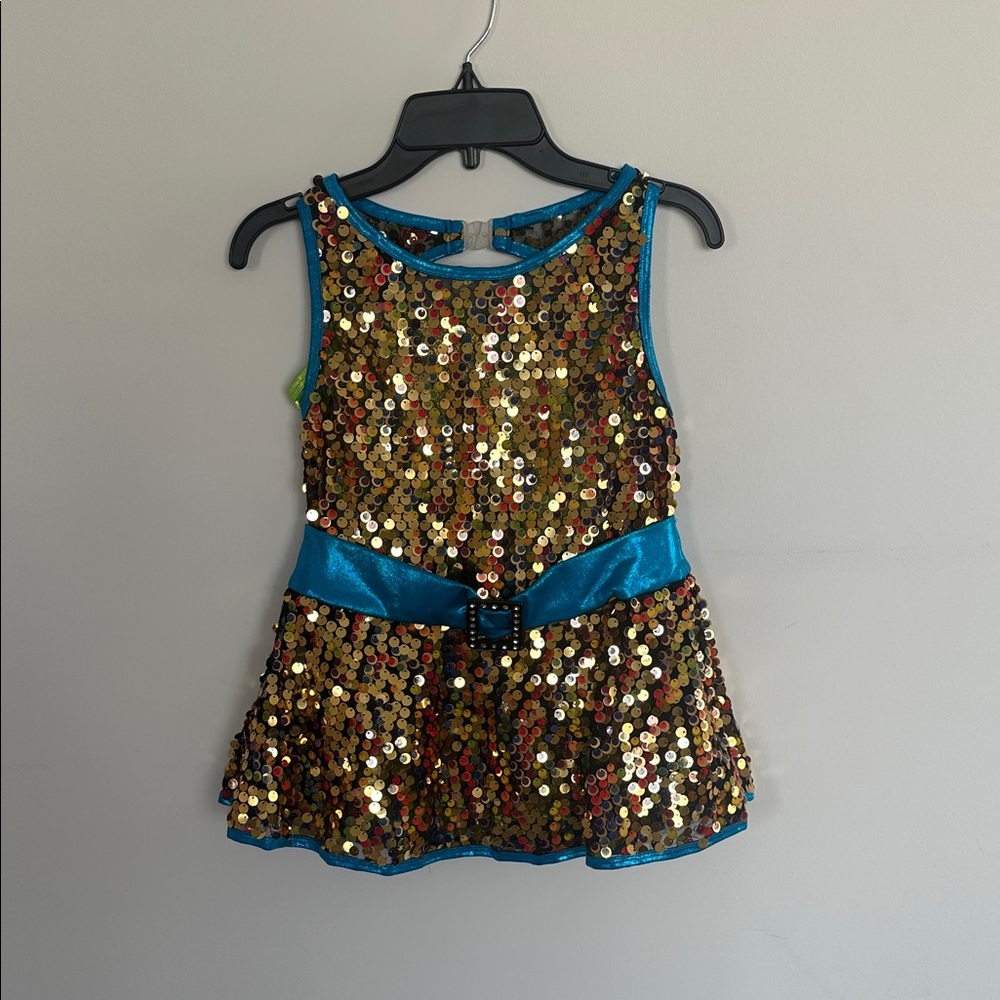 Sparkling Gold and Blue Kids Costume